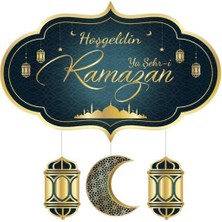 Allians Ramazan Tavan Sarkan Süs Varaklı 4'lü Set, Zarif ve Şık Dekorasyon Parçası