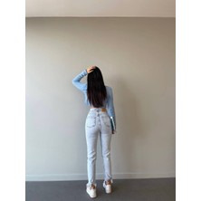Aida Fashion Paça Puskullu Mom Jeans