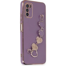 Olinea Newface Galaxy A03S Kılıf Esila Silikon - Mor