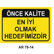Outdoor One İŞ GÜVENLİĞİ UYARI LEVHASI 1 ADET PVC 21 X 29CM