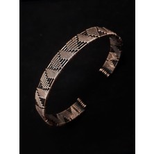 Ören - Saf Bakır El Yapımı Örme Bileklik