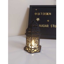 Allians Dekoratif Ramazan Feneri, Kandil Işığı, Islami Süs, Tealight Hediyeli