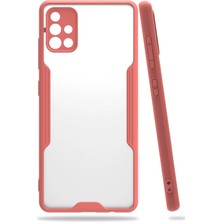 Olinea Newface Galaxy A71 Kılıf Platin Silikon - Pembe