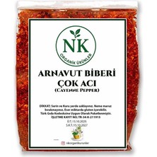 Nk Organik Arnavut Biberi Çok Acı (Cayenne Pepper) 500GR