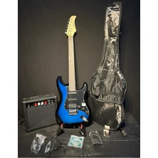 Müzikhane Elektro Gitar Seti Amfi Stant Askı Tuner Pena Kablo Yedek Tel