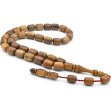 Murty99 Mustafa Uysal Yapımı Fıçı Kesim Kahverengi Abanoz Ağacı Tesbih