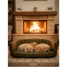 Renyopa Büyük Irk Köpek Yatağı Yıkanabilir Sıvı Geçirmez Fermuarlı Kılıf Süngerli Minder 90*80*25 cm