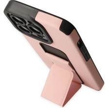 Olinea Newface Iphone 14 Kılıf Mega Standlı Silikon - Pudra