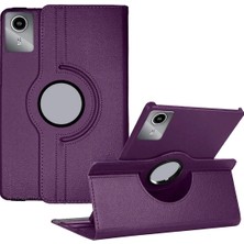 Olinea Newface Tab M11 TB330FU 360 Tablet Deri Kılıf - Mürdüm