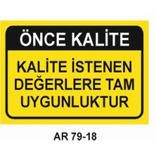 Outdoor One İŞ GÜVENLİĞİ UYARI LEVHASI 1 ADET PVC 21 X 29CM