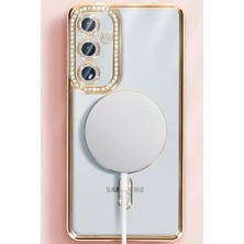 Olinea Newface Galaxy S25 Kılıf Joke Simli Magneticsafe Kılıf - Siyah