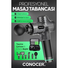 Özbience 6 Başlıklı Şarjlı Sporcu Masaj Tabancası, Hızlı ve Güçlü Performans