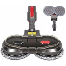 Braventa Collection Popüler Elektrikli Çift Döner Paspas Başlığı Dyson V7 V8 V10 V11 V15 Serisi Için, Mikrofiber Pedli