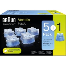 Braventa Collection Braun Clean & Renew Elektrikli Tıraş Makinesi Için Yedek Kartuşlar, 5+1'li Paket