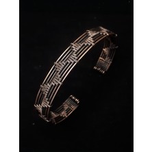 Demre - Saf Bakır El Yapımı Örme Bileklik