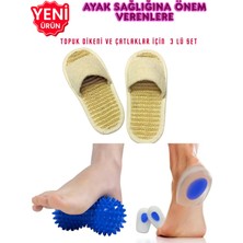 Özbience 3’lü Ayak Bakım Topu ve Silikon Tabanlık Seti, Rahatlatıcı Masaj Araçları
