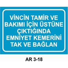 Outdoor One İŞ GÜVENLİĞİ UYARI LEVHASI 1 ADET PVC 21 X 29CM