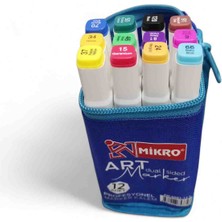 Mikro Art Marker 12 Li Kalem Seti Çift Uçlu