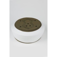 Sarıkhane Çocuk Namaz Sarığı – Beyaz Kumaş – Yeşil Takke – Düz Sarım – Nâli Şerif – 6 Metre