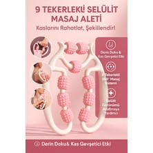 Özbience 9 Tekerlekli Selülit Masaj Aleti, Kas Gevşetici ve Lenf Drenaj Roller