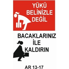 Outdoor One İŞ GÜVENLİĞİ UYARI LEVHASI 1 ADET PVC 21 X 29CM