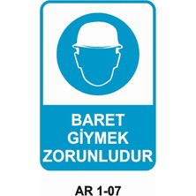 Outdoor One İŞ GÜVENLİĞİ UYARI LEVHASI 1 ADET PVC 21 X 29CM