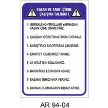 Outdoor One İŞ GÜVENLİĞİ UYARI LEVHASI 1 ADET PVC 21 X 29CM