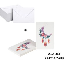 Allians Ramazan Hilal Temalı Hediye ve Tebrik Kartı + Zarf Seti 25'li