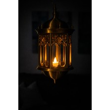 Allians Ramazan Dekorlu Mumluk ve Fener Seti, LED Mum Dahil, Huzurlu Atmosfer