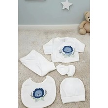 Mavi Aslan 5 Parça Set | Erkek Bebek Hastane Çıkış | Minik Dünya