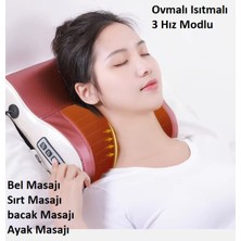 Özbience Elektrikli Ovmalı Isıtmalı Masaj Aleti, 3 Hız, Omuz, Boyun, Sırt, Çoklu Yastık