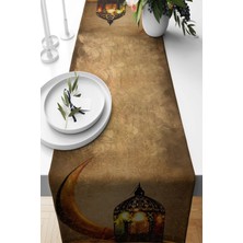 Allians Ramazan Temalı Hilal Ay Leke Tutmaz Kumaş Masa Runneri, Salon ve Mutfak Dekoru