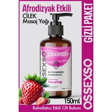 Özbience Yenilebilir Doğal Çilekli Aromaterapi Masaj Yağı 150ML, Özel Kutu, Gizli Paket