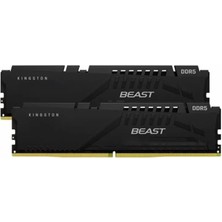 Kingston 32 GB Ddr5 5200MHZ Kıngston Beast Black Expo 2X16GB CL36 Dımm Dt KF552C36BBEK2/32TR