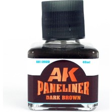 Ak Interactive Ak 12022 40 Ml. Paneliner, Koyu Kahve, Enamel Boya
