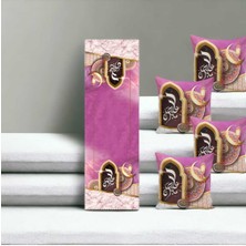 Allians Mandala Tasarımlı Ramazan Feneri Motifli Kırlent ve Runner Seti