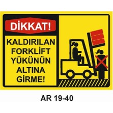 Outdoor One İŞ GÜVENLİĞİ UYARI LEVHASI 1 ADET PVC 21 X 29CM