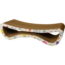 Özbience Kedi Tırmalama Kartonu, Desenli, Medium, 60.5X15.5X24 cm