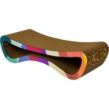 Özbience Modern Desenli, Medium Boy, Dayanıklı Karton Kedi Tırmalama Platformu