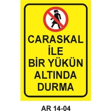 Outdoor One İŞ GÜVENLİĞİ UYARI LEVHASI 1 ADET PVC 21 X 29CM
