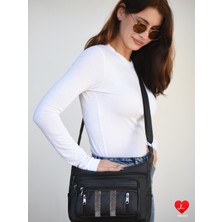 Jara Bag Pera Orijinal Yumuşak Yıkama Deri Çok Gözlü Anne Kol Çapraz Çanta