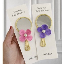 Bianı Tasarım Söz, Nişan, Düğün, Nikah, Kına Çiçek Detay Ayna Hediyelik 10 Adet