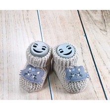 Bebek Triko Patik Koyu Gri