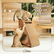 Özbience Dikey Tırmalama Kanepesi, Oluklu Mukavva, Orta Boy, 27X43X24CM