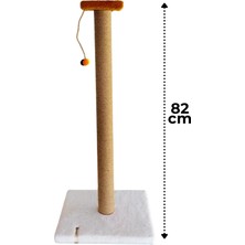 Özbience Beyaz Kedi Tırmalama Tahtası, 82 Cm, Eğlenceli ve Dayanıklı Tasarım