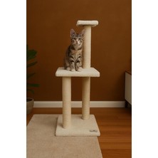 Özbience Yüksekli 86 Cm, 2 Katlı, Dayanıklı ve Şık Kedi Tırmalama Platformu