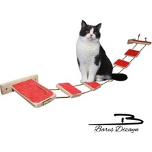 Özbience Kedi Merdiveni ve Parkuru, 120CM, Tırmalama Halısı ile Konforlu Alan