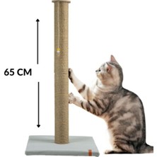 Özbience 65 cm Uzun Gri Kedi Tırmalama Tahtası Catnipli, Dayanıklı ve Eğlenceli