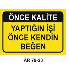 Outdoor One İŞ GÜVENLİĞİ UYARI LEVHASI 1 ADET PVC 21 X 29CM