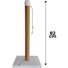 Özbience Beyaz Renkli 82 cm Kedi Tırmalama Tahtası, Eğlenceli ve Dayanıklı Tasarım